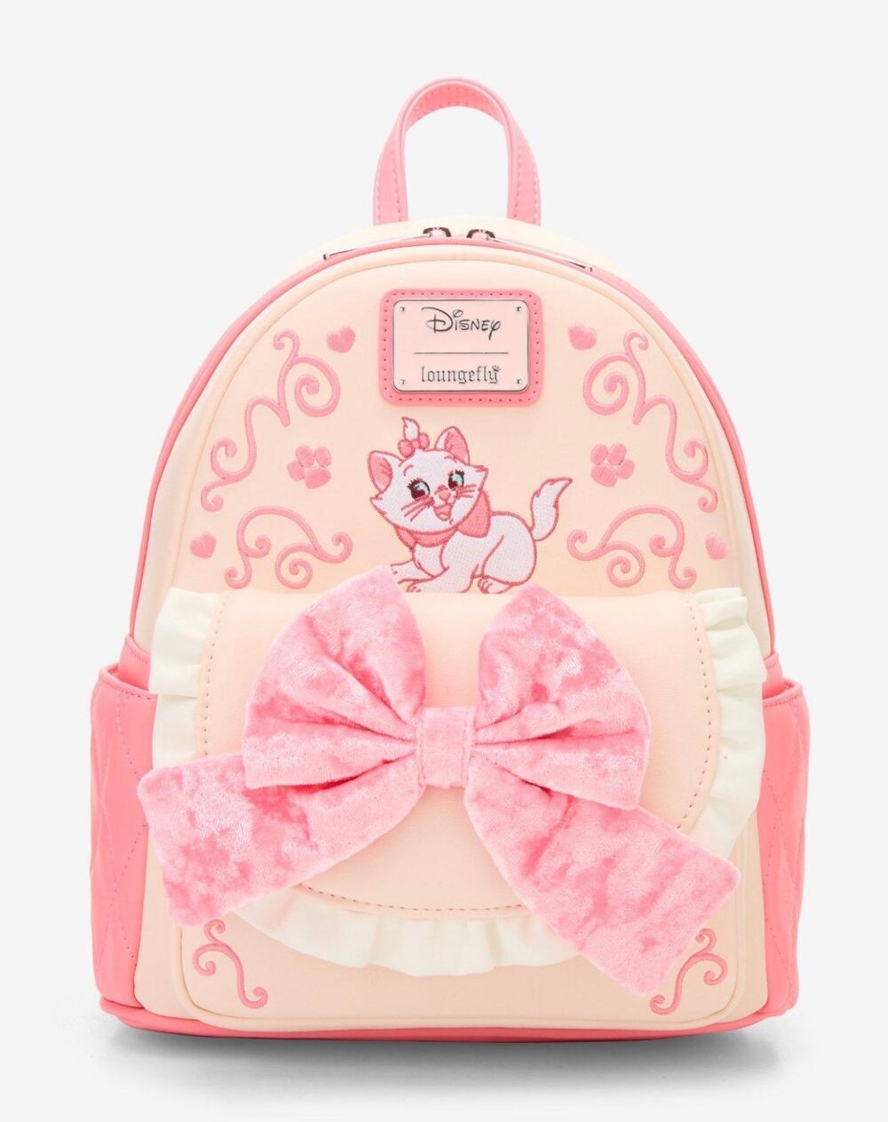 Loungefly Disney The Aristocats Marie Velvet Bow Mini Backpack NWT